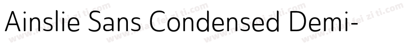 Ainslie Sans Condensed Demi字体转换